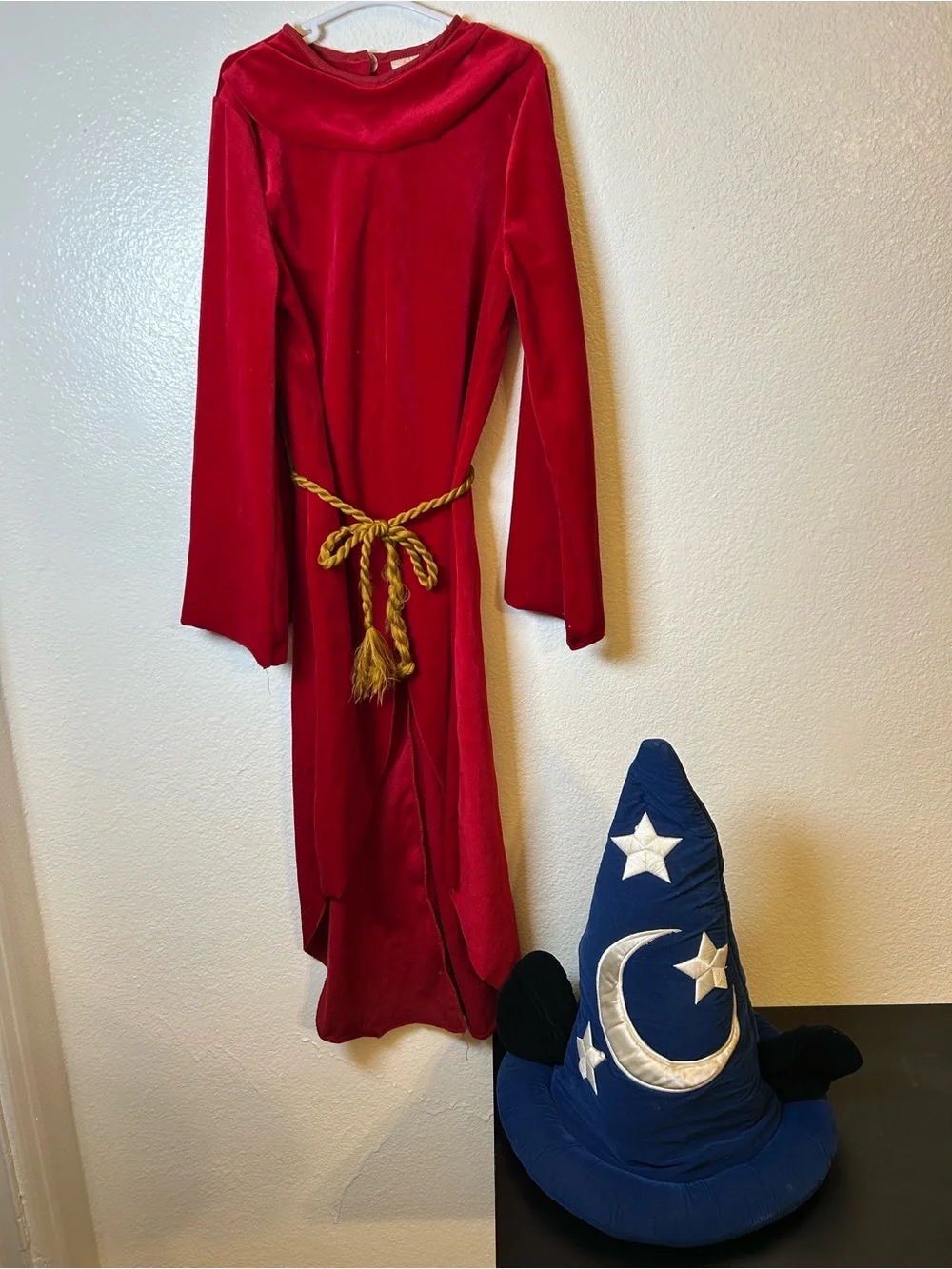 Vintage Disney Mickey Mouse Fantasia Sorcerer Kids Costume With Hat Size Medium
